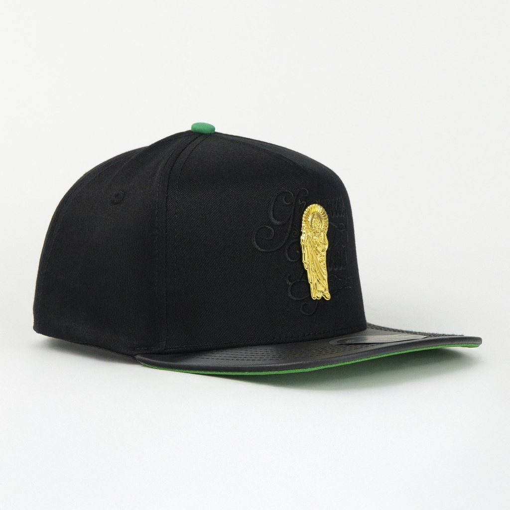 Gorra 5.7 SAN JUDAS TADEO BLACK | Visera Curva Snapback