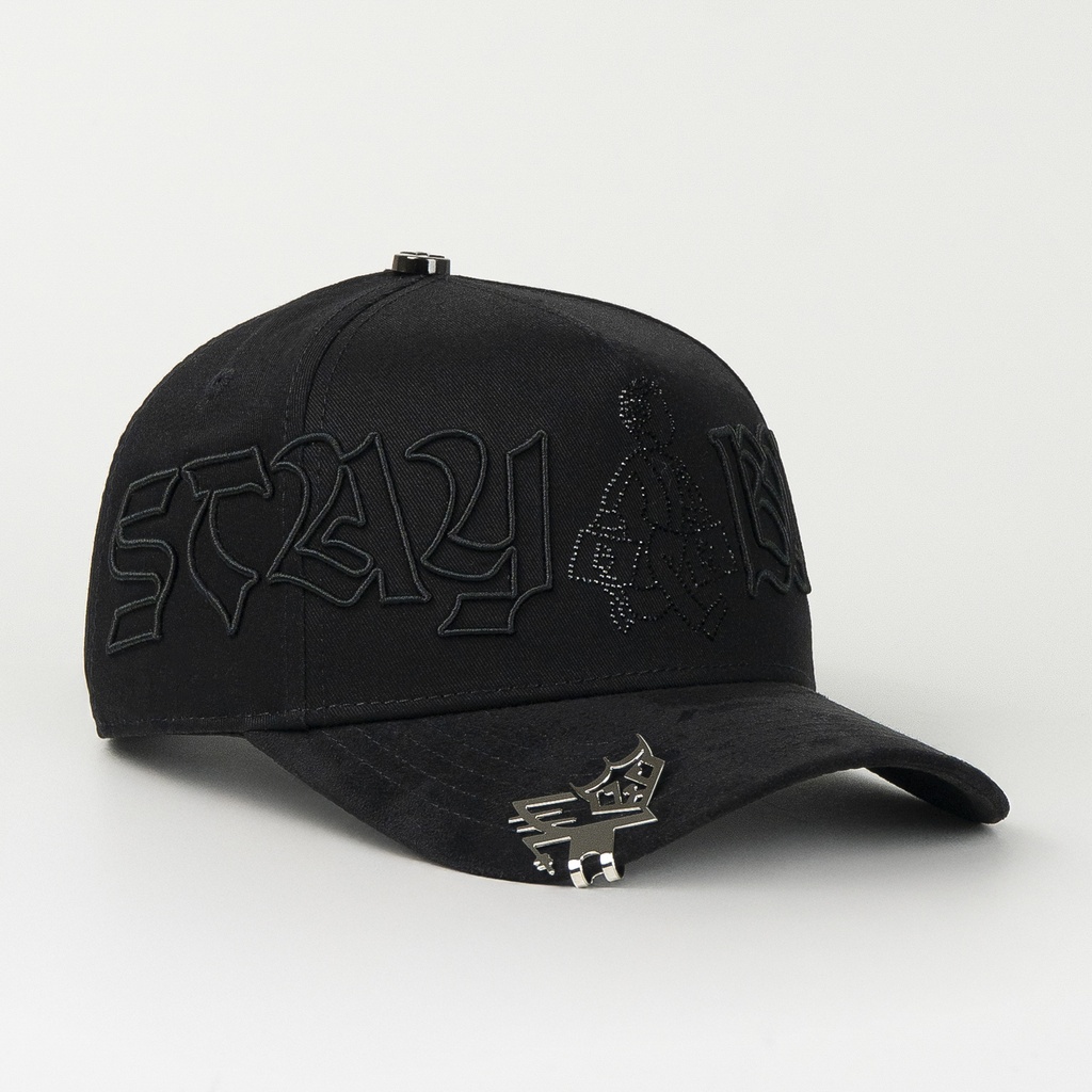 Gorra BAEZ STAY BUSY BLACK/VISOR SUEDE | Snapback Visera Semicurva