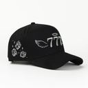 Gorra Dakaps 777 SILVER BLACK VISOR SUEDE | Snapback Visera Larga