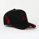 NY LA BLACK/RED VISOR SUEDE