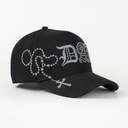 Gorra Dakaps ROSARIO BLACK VISOR SUEDE de Tela | Snapback Visera Curva
