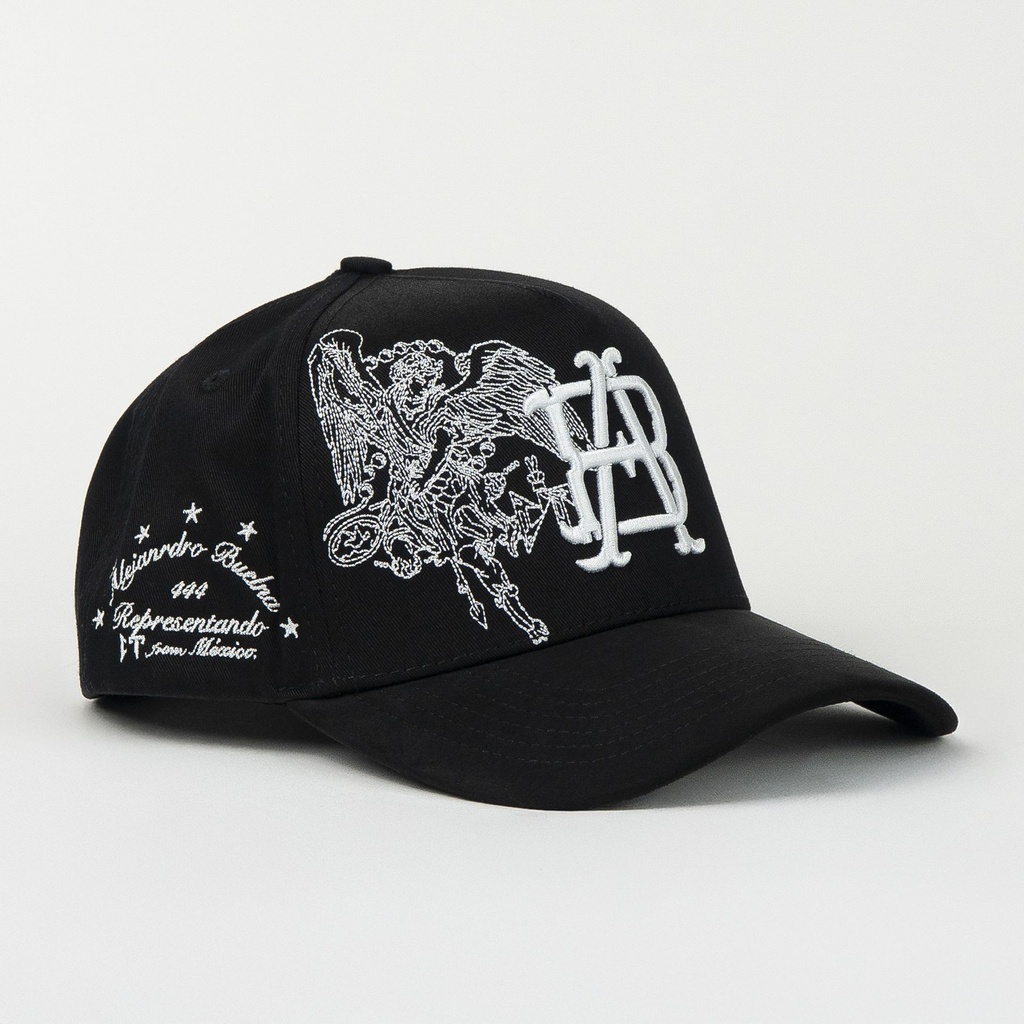 Gorra El Tiros Caps BUELNA 444 BLACK de Tela | Snapback Visera Curva