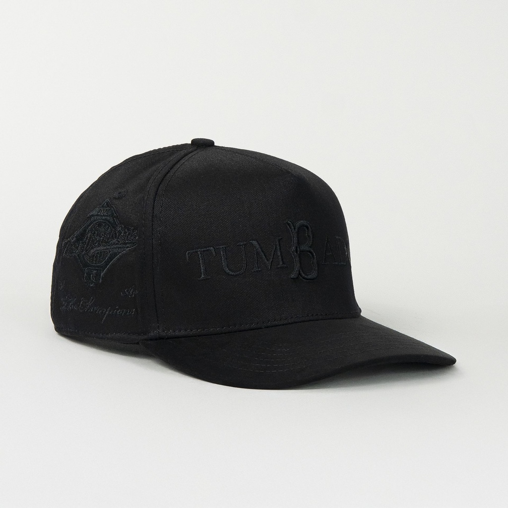 Gorra El Tiros Caps TUMBADO ALL BLACK de Tela | Snapback Visera Curva