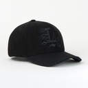 Gorra Gallo Fino LA FLAMES NEGRA/ROJA de Tela | Snapback Visera Curva Larga
