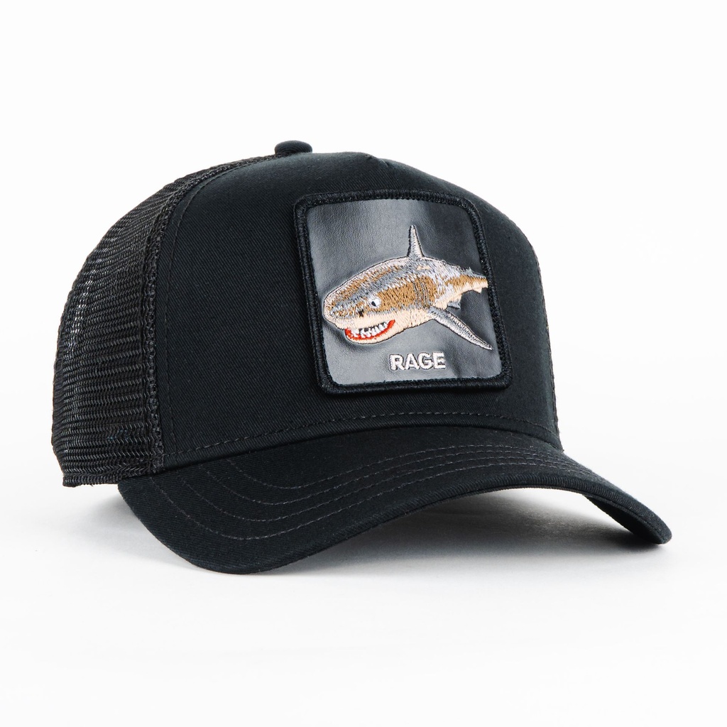 Gorra Goorin Bros THE RAGE SHARK BLACK | Snapback Visera Curva