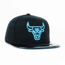 Gorra Mitchell&Ness BULLS DAY 11 BLACK/TEAL | Snapback Visera Plana