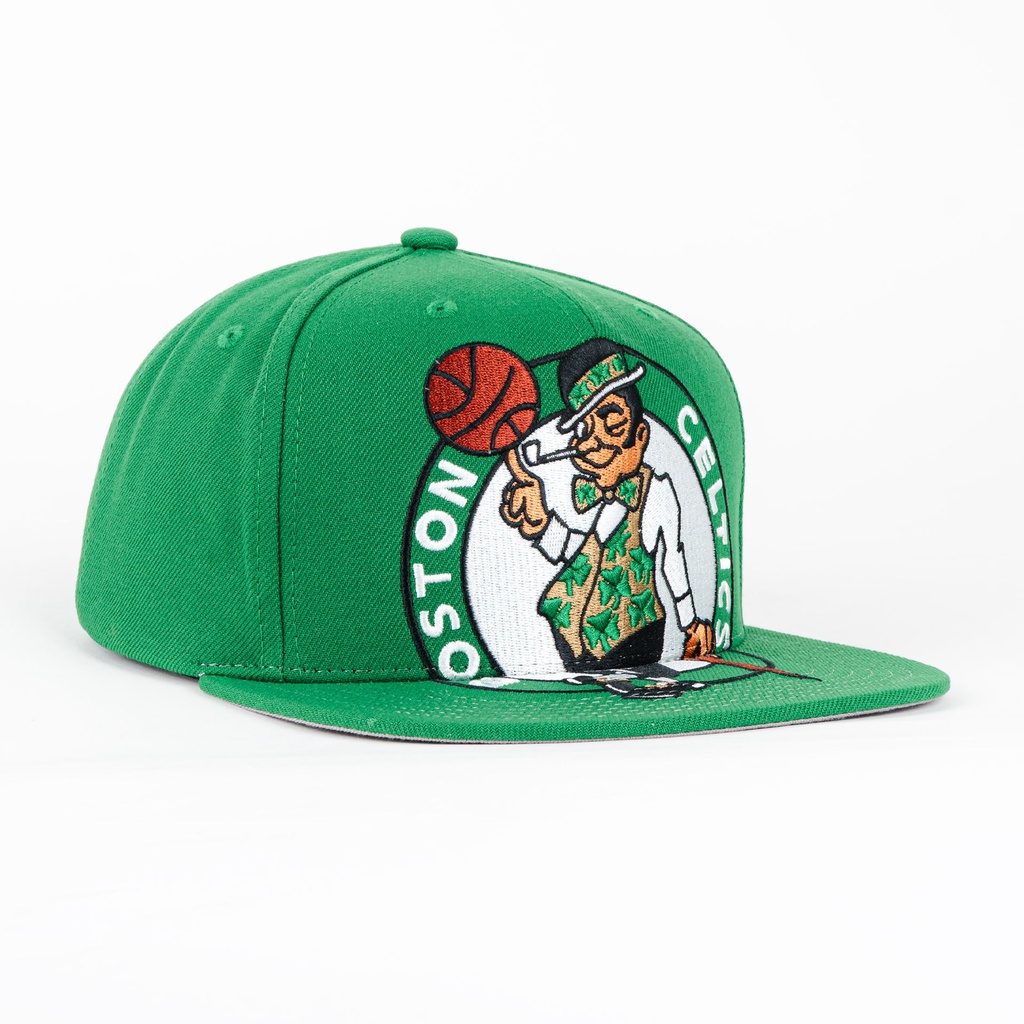 Gorra Mitchell & Ness CELTICS XL LOGO GREEN | Visera Plana Snapback