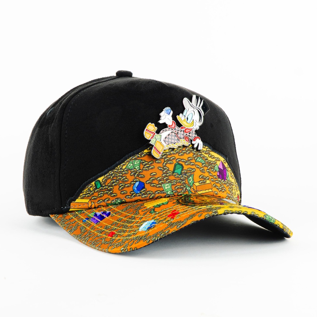 Gorra Mr. Kash MC PATO RICO BLACK SUEDE | Snapback Visera Curva