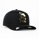 Gorra Mz Hats LA GOLD EDITION BLACK | Snapback Visera Semicurva