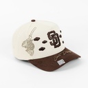 Gorra Mz Hats SD CLOUDS BEIGE/BROWN SUEDE | Snapback Visera Curva
