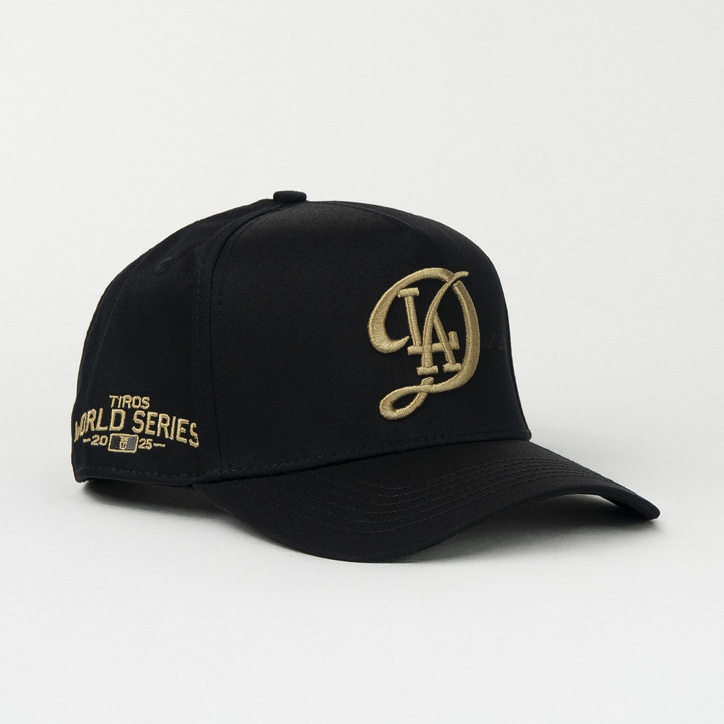 Gorra El Tiros Caps LA DURANGO BLACK de Tela | Cierre Cerrado Visera Curva