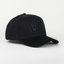 Gorra Rude TRIPLE BLACK CRYSTALS de Tela | Snapback Visera Curva