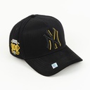 NY BLACK/GOLD VISOR SUEDE