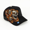 Gorra BigBoss NY CALAVERA BLK SUEDE | Snapback Visera Curva
