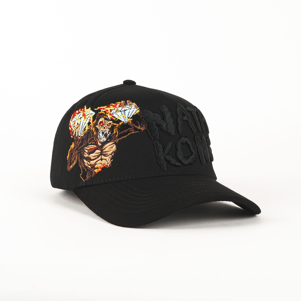 Gorra New Religion NATA KONG BLACK/SUEDE | Snapback Visera Curva