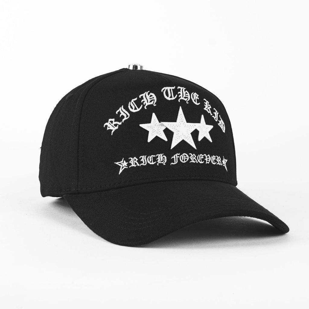 Gorra Barbas Hats RICH THE KIDS BLK VISOR SUEDE | Snapback Visera Curva