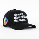 GOSSIP COMES BLK/WHT VISOR SUEDE