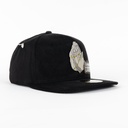 Gorra Mr Kash 5KINGDOME COME BLACK SUEDE | Snapback Visera Plana