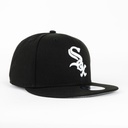 Gorra New Era WHITE SOX BASIC BLK/WHT | Visera Corta Plana Snapback