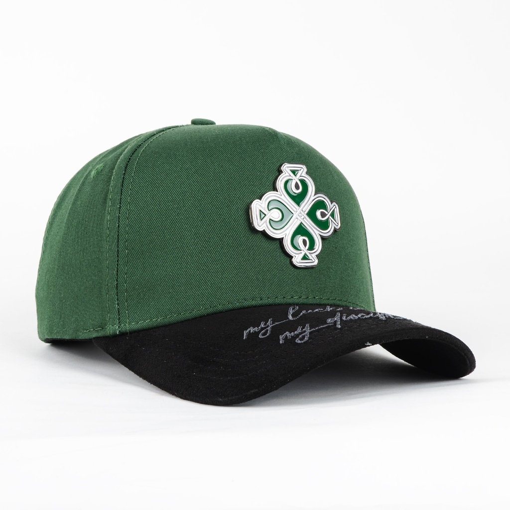 Gorra 1IRON TRENDY LUCKY BET GREEN/BLK SUEDE | Snapback Visera Curva