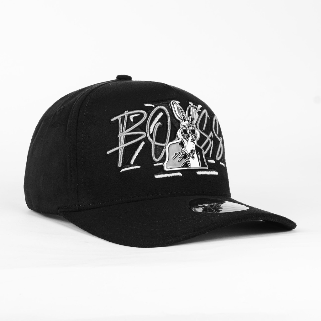 Gorra 1IRON TRENDY BOSS SILVER ALEX M. BLK SUEDE| Snapback Visera Curva