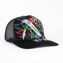 Gorra ED HARDY ROSE BLACK RHINESTON | Snapback Visera Semicurva