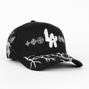 Gorra Rico Hats LOS ANGELES BLACK | Snapback Visera Curva