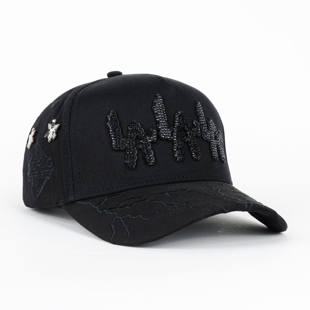 Gorra Rico Hats LALALA BLACK| Snapback Visera Curva