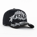 Gorra Baez STAY BUSY CON LOS ANGELES BLACK de Tela y Gamuza | Snapback Visera Curva Estilo Urbano Premium