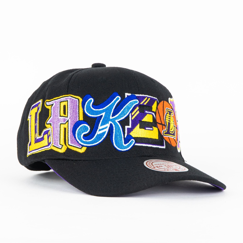 Gorra Mitchell&Ness LAKERS HYPE BLACK/COLORS | Snapback Visera Semicurva