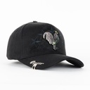 Gorra 5.7 BLACK STAR ROOSTER BLK SUEDE | Snapback Visera Semicurva