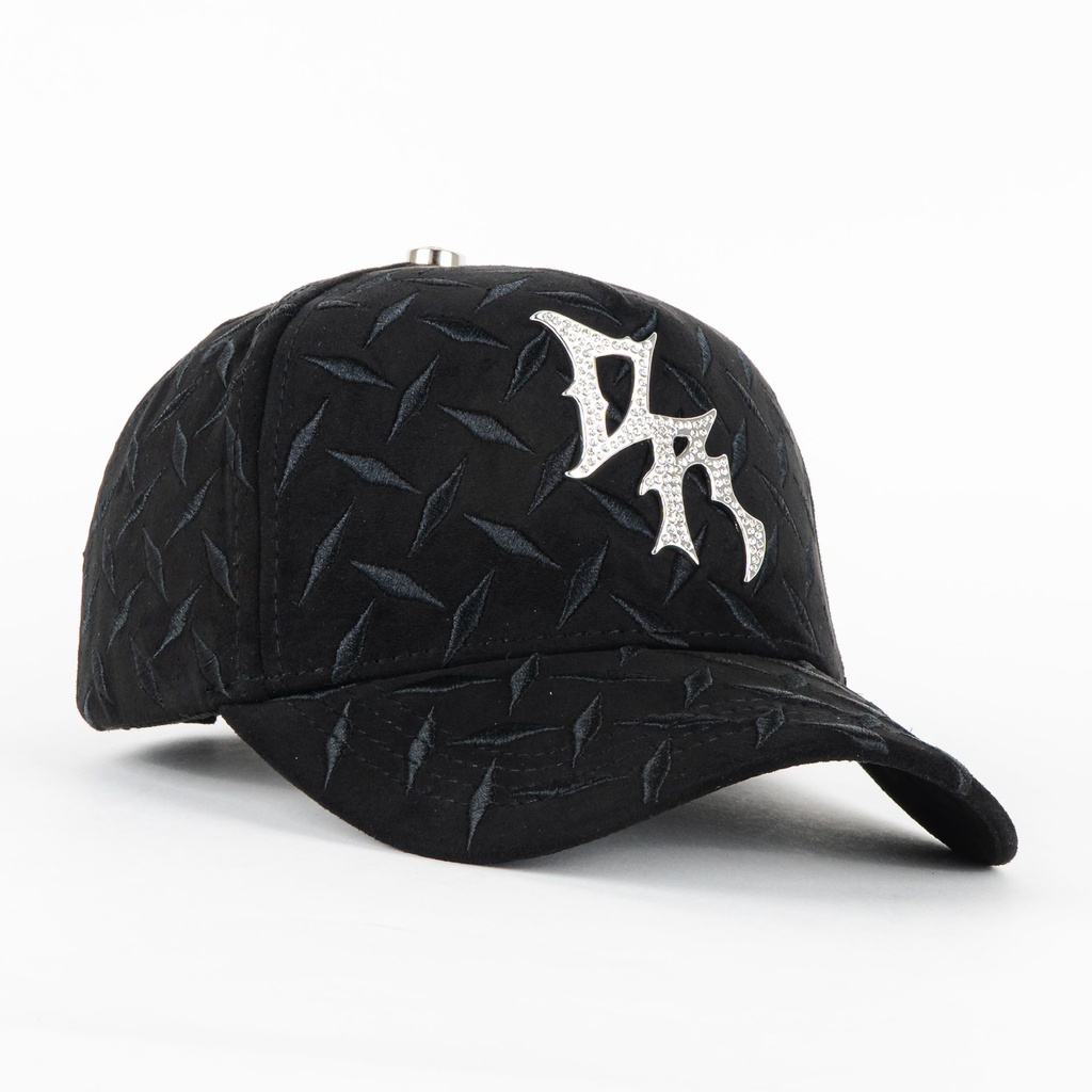 Gorra El Dreamer Hats DR CUSTOMS BLACK de Gamuza | Snapback Visera Curva Estilo Urbano con Detalles de Lujo