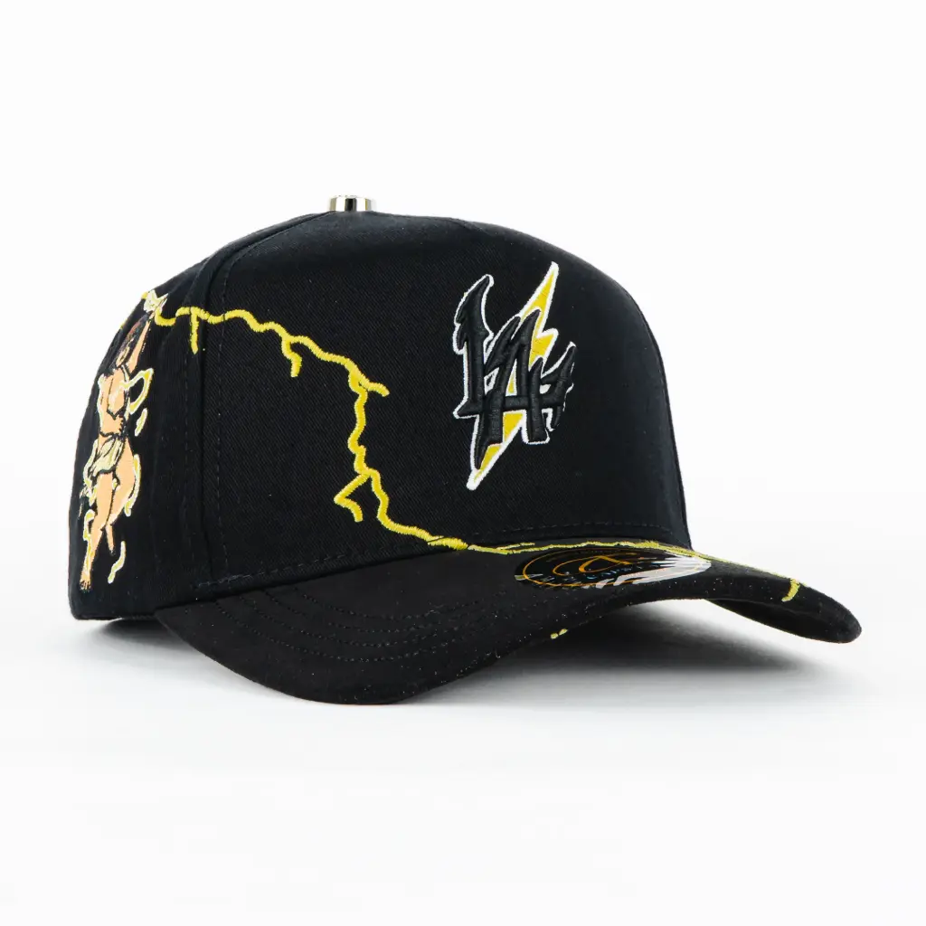 Gorra Capsfans LA RAYOS BLK | Snapback Visera Semicurva