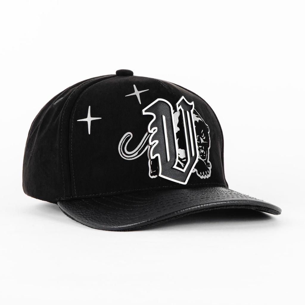 Gorra Vago Style NO FEAR V BLK SUEDE VISOR LEATHER | Snapback Visera Semicurva