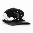 WHITE ANGEL V BLK SUEDE VISOR LEATHER