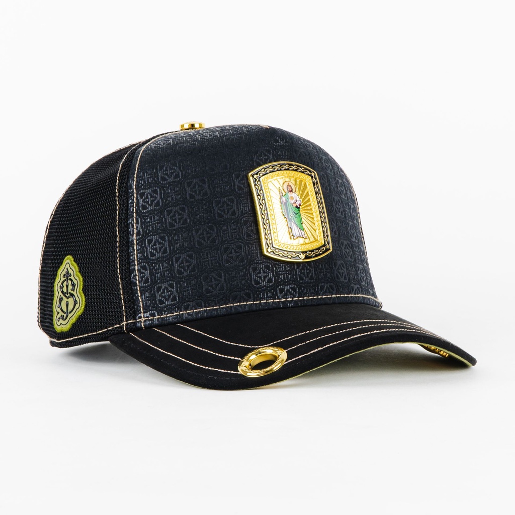 Gorra Red Monkey SAN JUDAS 24 BLACK VISOR SUEDE | Snapback Visera Semicurva