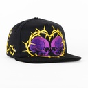 Gorra 5.7 SKULL CHAINS LOVE BLK/PURP | Snapback Visera Plana
