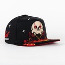 Gorra 5.7 SKULL FIRE HEART BLK | Snapback Visera Plana