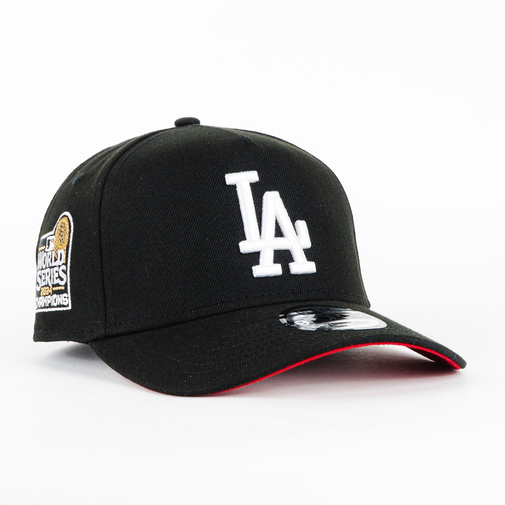 Gorra New Era A-Frame DODGERS WS2024 BLK/WHT 940AF | Snapback Visera Semicurva