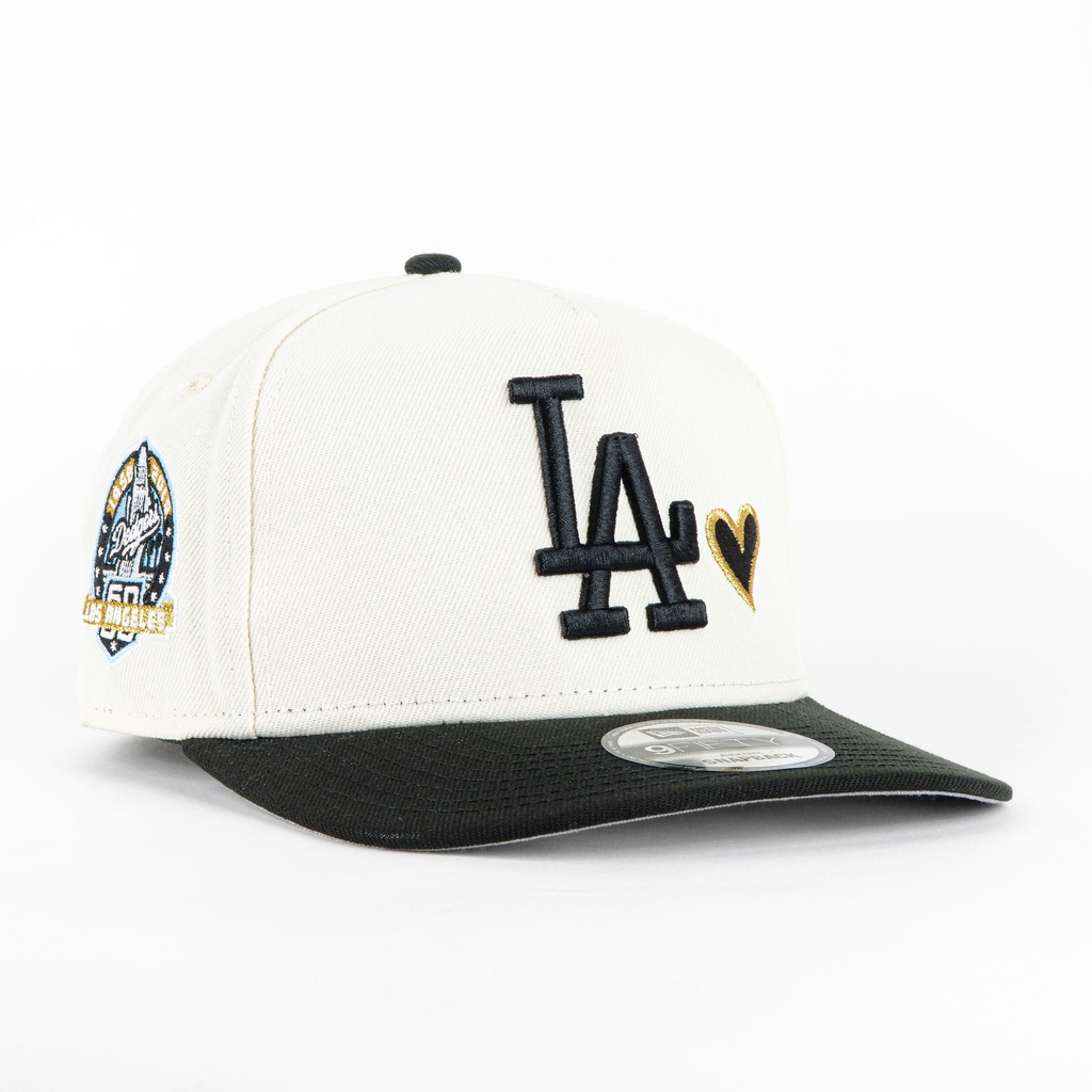 Gorra New Era A-Frame DODGERS 60TH NATU/BLK 950F | Snapback Visera Semicurva