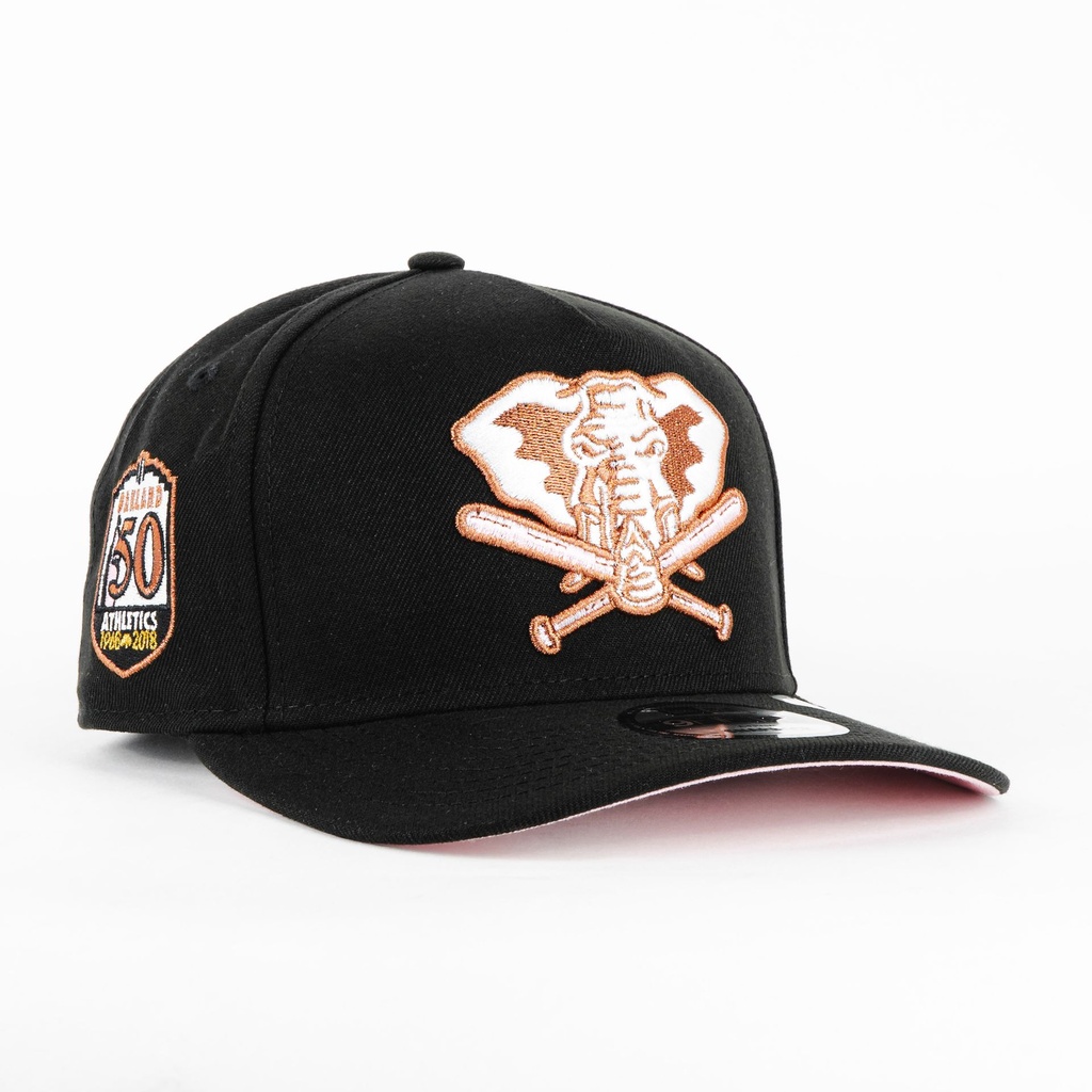 Gorra New Era A-Frame ATHLETICS 50TH BLK/COPPER 950F | Snapback Visera Semicurva