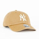 Gorra 47 Brand YANKEES CLEAN UP KHAKI/WHT| Snapback Visera Curva