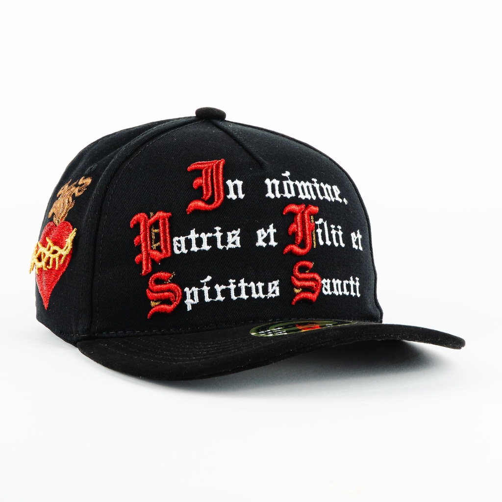 Gorra Diez Cuatro SAGRADO CORAZON BLK/RED | Snapback Visera Semicurva