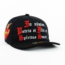 Gorra Diez Cuatro SAGRADO CORAZON BLK/RED | Snapback Visera Semicurva