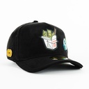 Gorra Mr. Kash ENJOY NEGRA SUEDE | Snapback Visera Semicurva