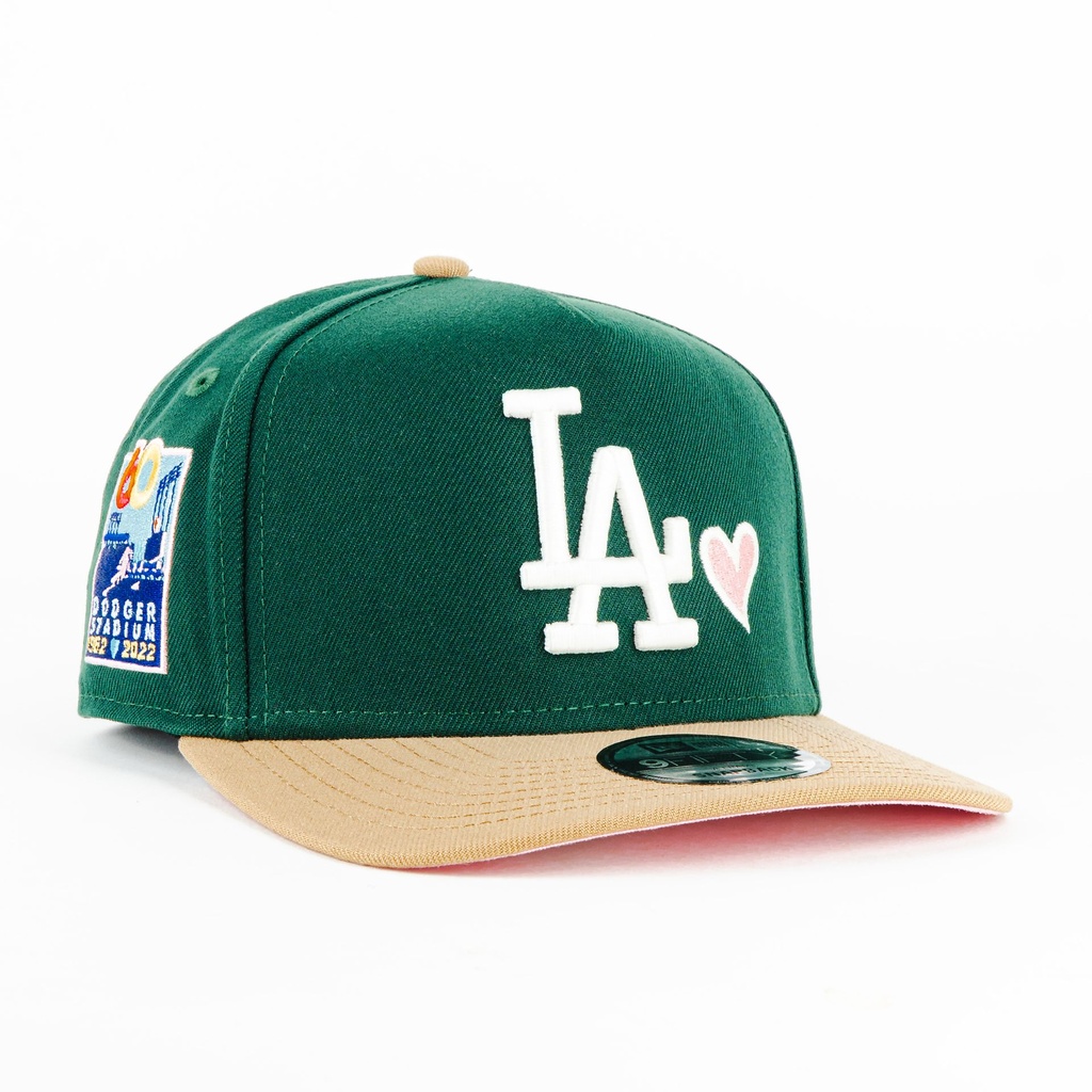 Gorra New Era DODGERS 60 STADIUM GREEN/BGE HEART 950AF | Snapback Visera Semicurva