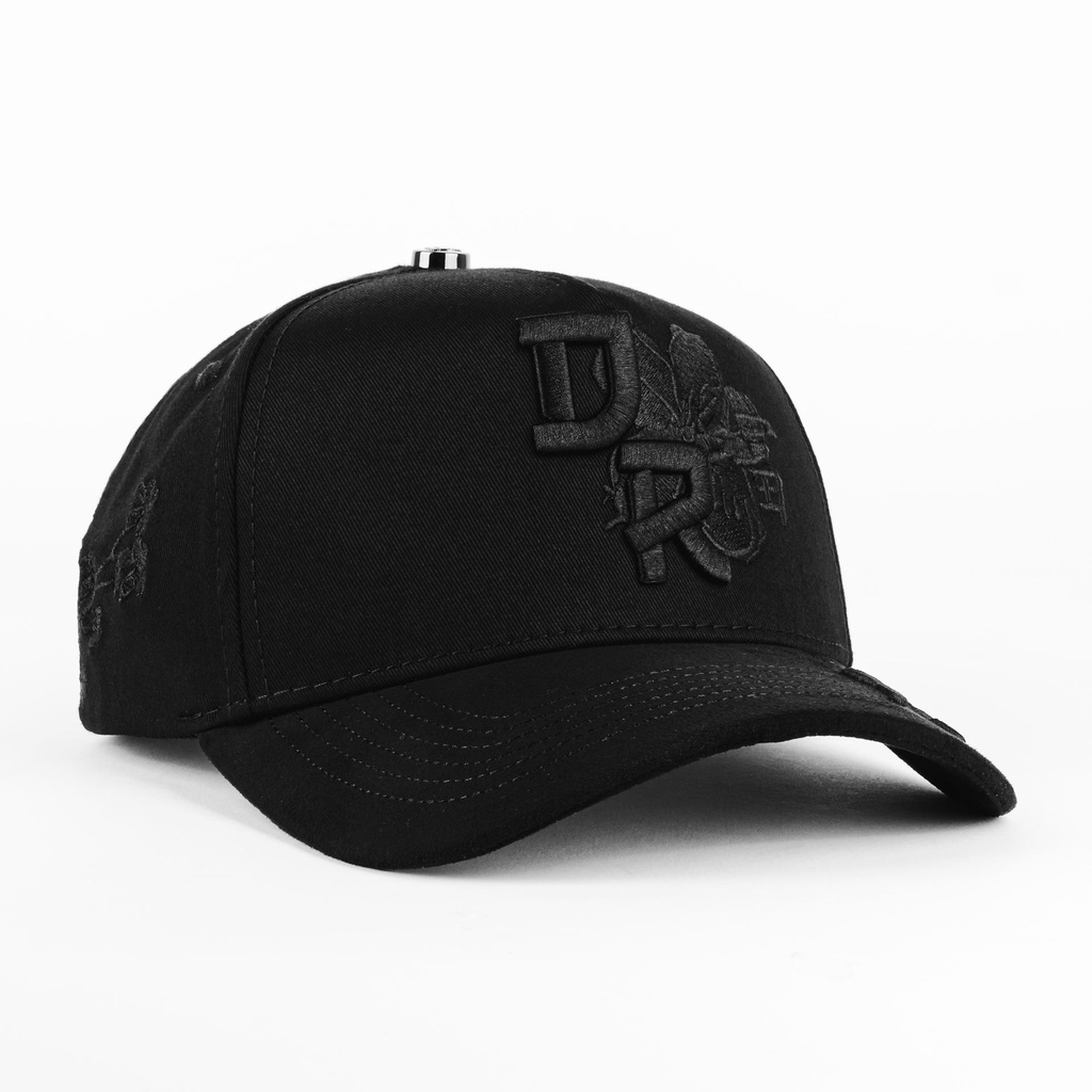 Gorra Dreamer Hats KANJI ALL BLACK | Snapback Visera Semicurva