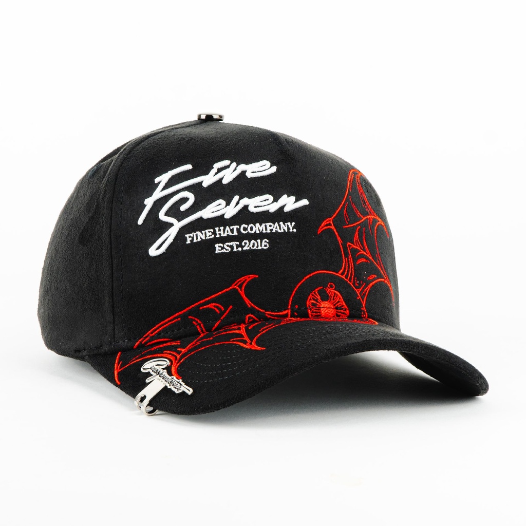 Gorra 5.7 FVSN EYES WINGS BLACK | Snapback Visera Curva