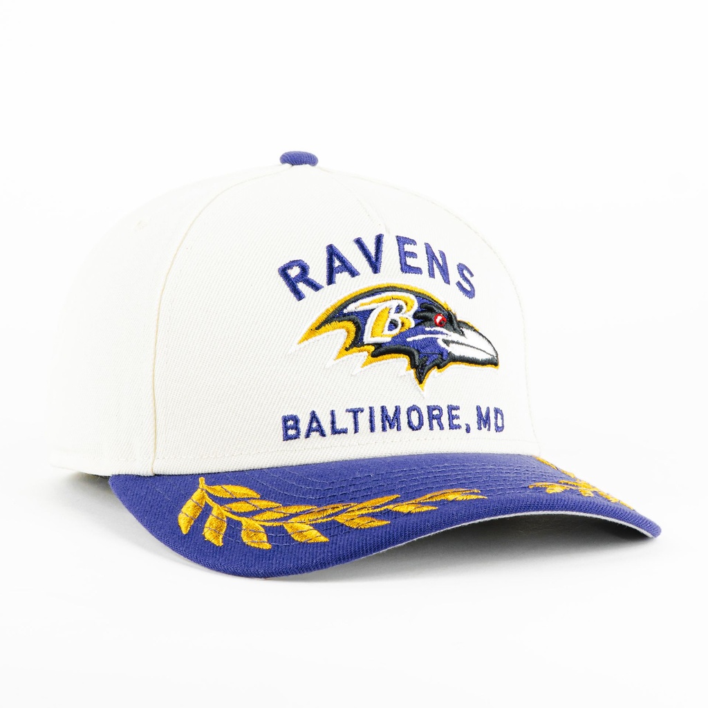 Gorra New Era RAVENS DRAFT NATU/PURP 940F | Snapback Visera Semicurva