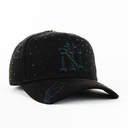 Gorra Ace Hats NY BONE ALL BLACK | Snapback Visera Semicurva